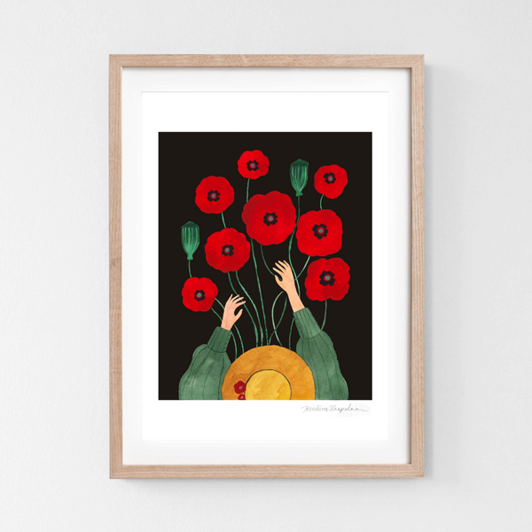 Art Print Poppies A4